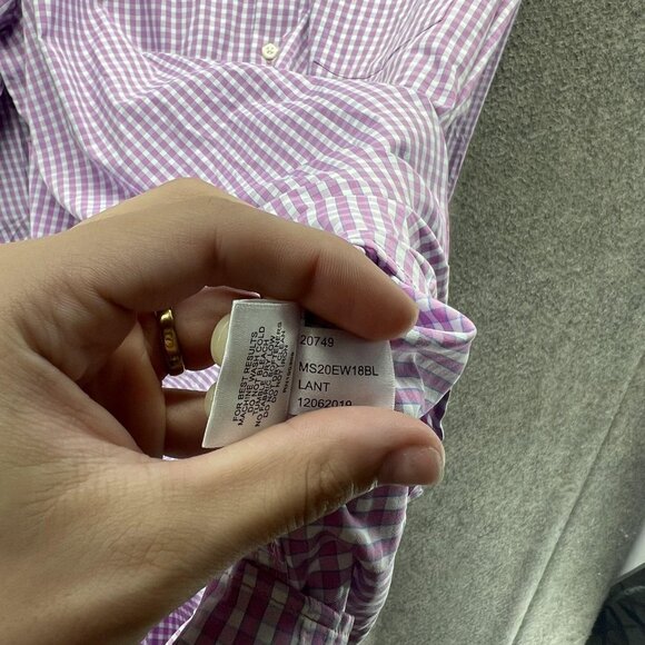 Peter Millar Shirt Mens XL Purple Check Summer Comfort Performance Golf - Picture 3 of 10